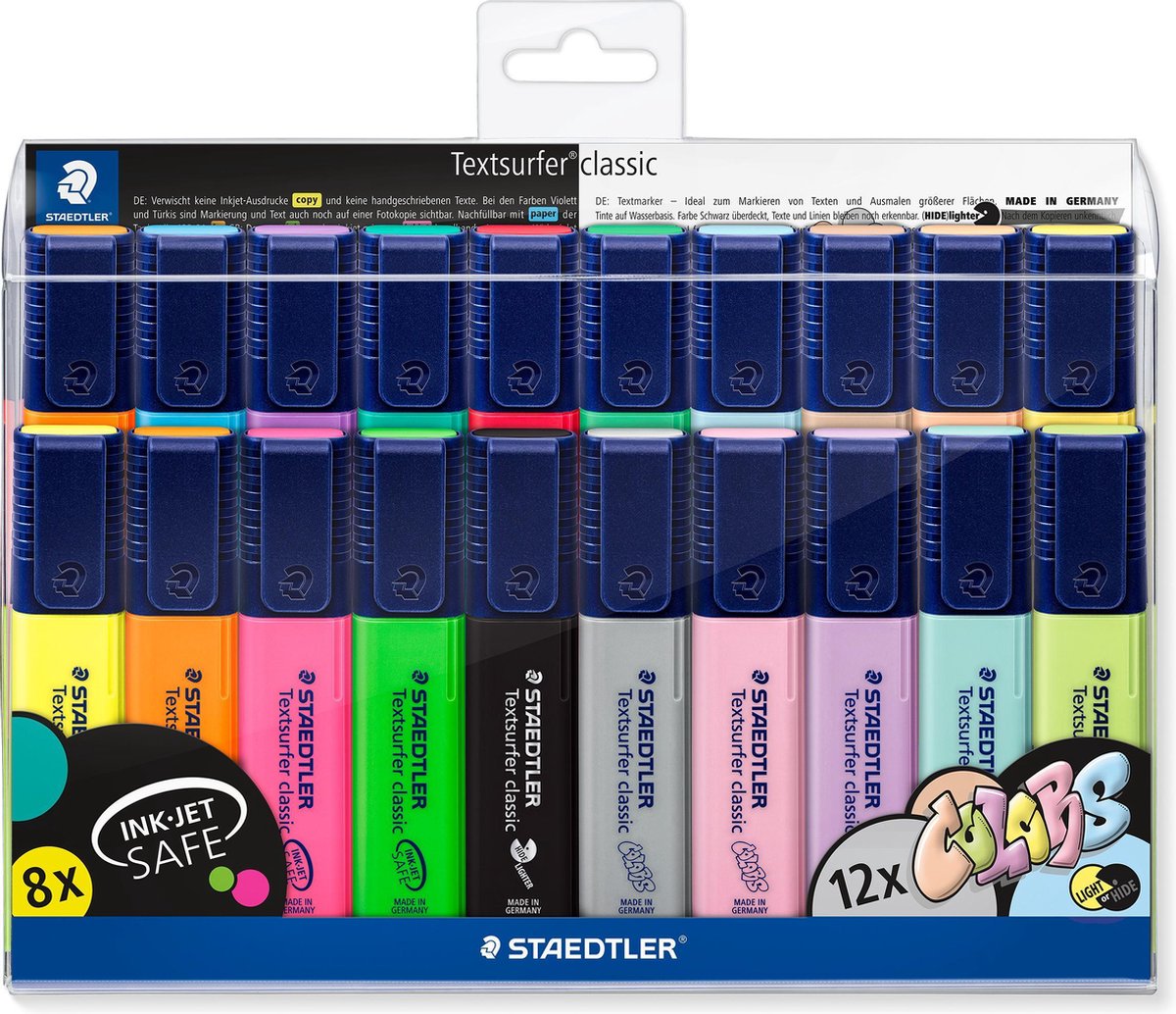 Staedtler marqueur de texte classique Text Surfer - lot de 20 pcs