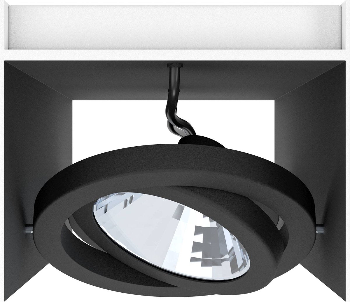 Eglo vidago - Plafonnier LED - 1 lumière - blanc noir