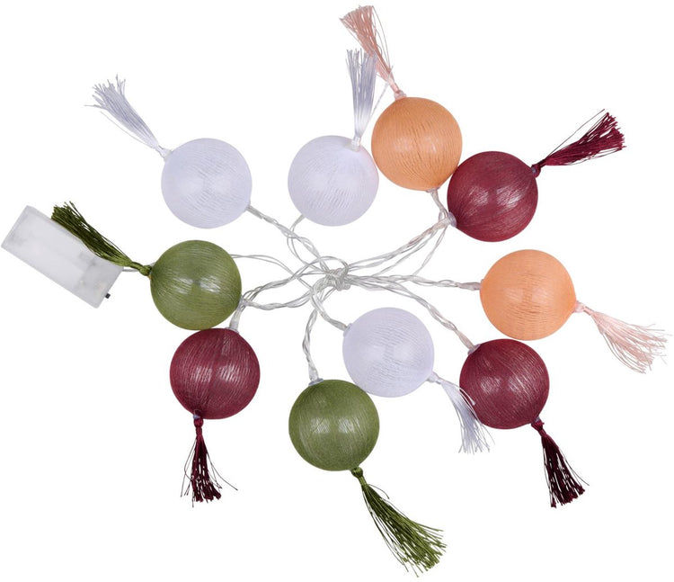 Arti casa guirlande lumineuse lanterne - guirlande lumineuse 10 LED blanc chaud - guirlande lumineuse alimentée par batterie 2x AA - guirlande lumineuse pour l'intérieur - éclairage décoratif