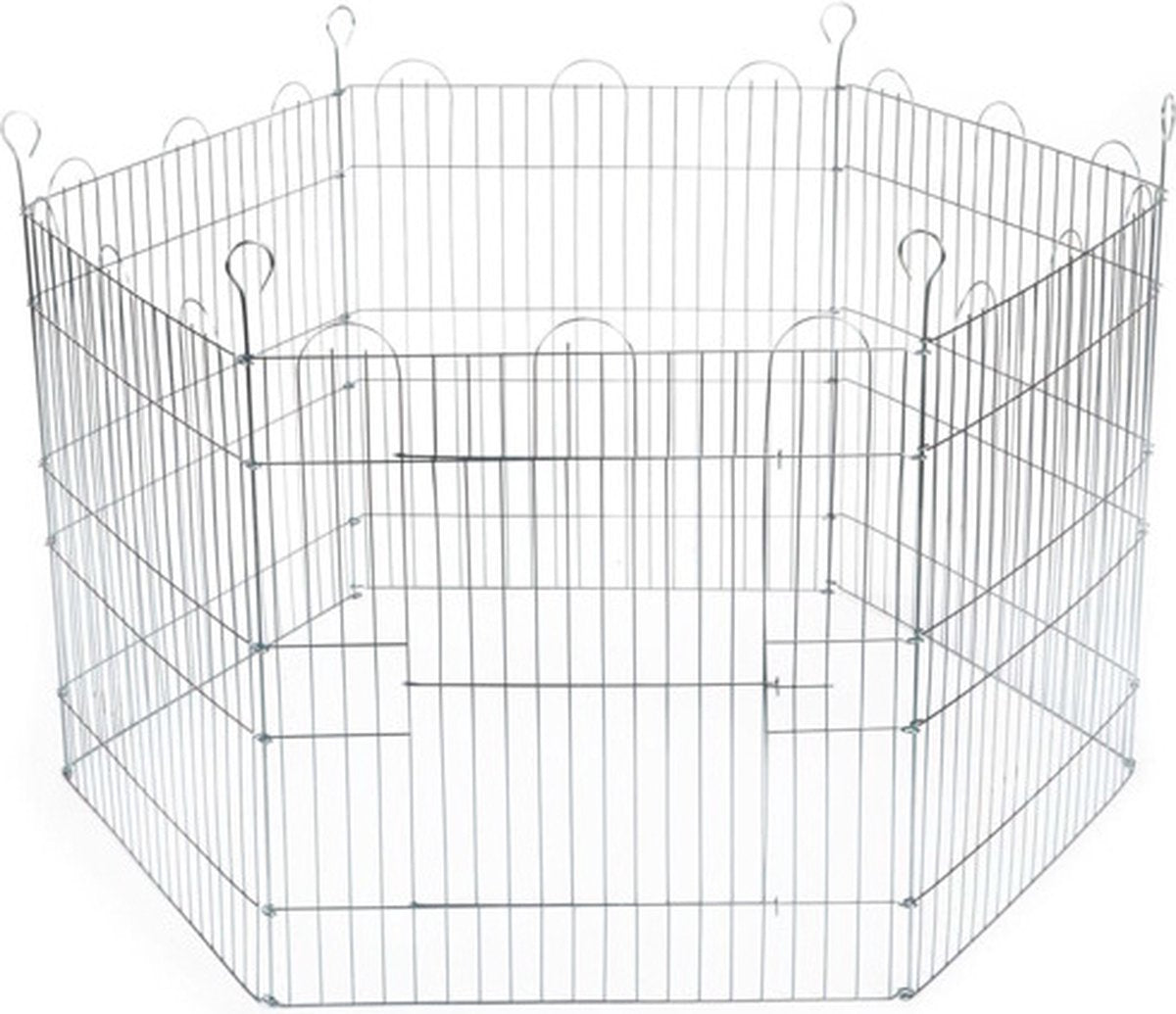 Beeztees - enclos à lapins - 6 panneaux - 66,5x58 cm, diam. 100 cm