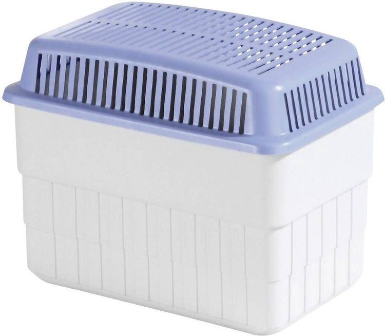 Déshumidificateur Wenko 1kg en plastique gris et bleu - absorbeur d'humidité sans électricité - pour pièces d'habitation, camping-cars, caravanes - absorbeur d'humidité - aimant d'humidité - absorbeur d'humidité