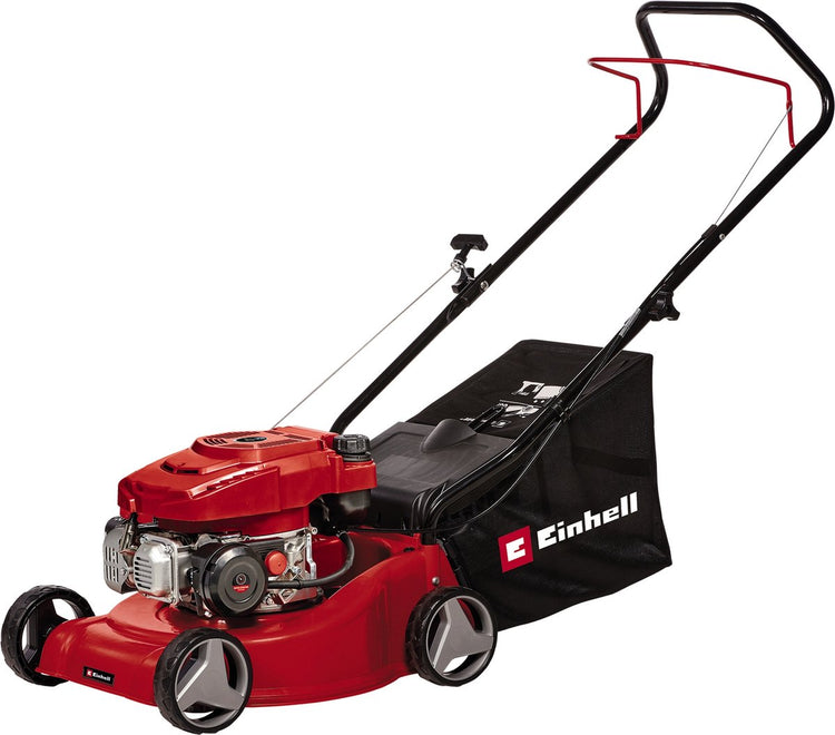 Tondeuse à gazon thermique Einhell GC-PM 40 2 - 132 cm³ - 2 kW - 4 temps - largeur de coupe : 40 cm - superficie de pelouse recommandée : jusqu'à 800 m² - bac de collecte 45 l - hauteur de coupe : 25-60 mm