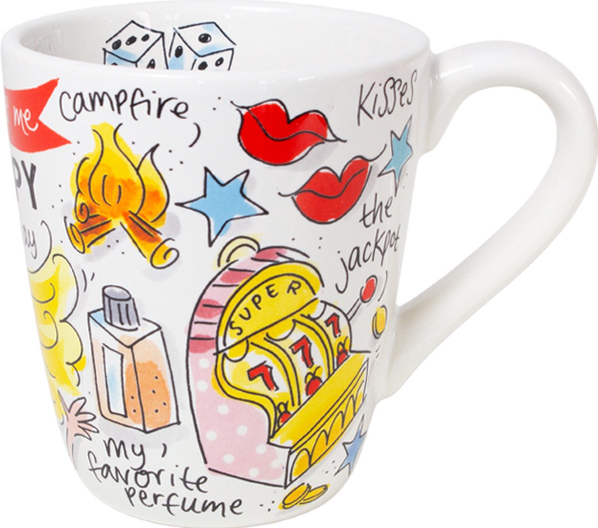 Blond Amsterdam, heureux - dés de tasse