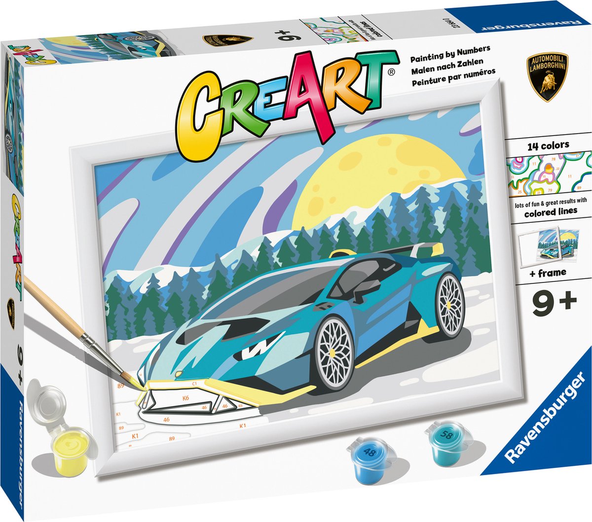 Ravensburger Creart Painting by Number Blue Lamborghini