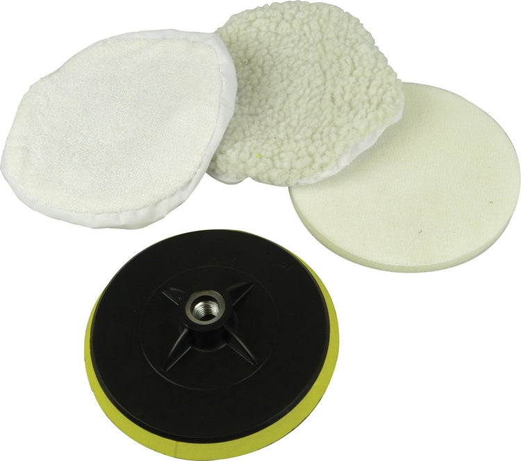 Jeu de disques de polissage Carpoint 150 mm pour 1717307 - pour machine de nettoyage et de polissage