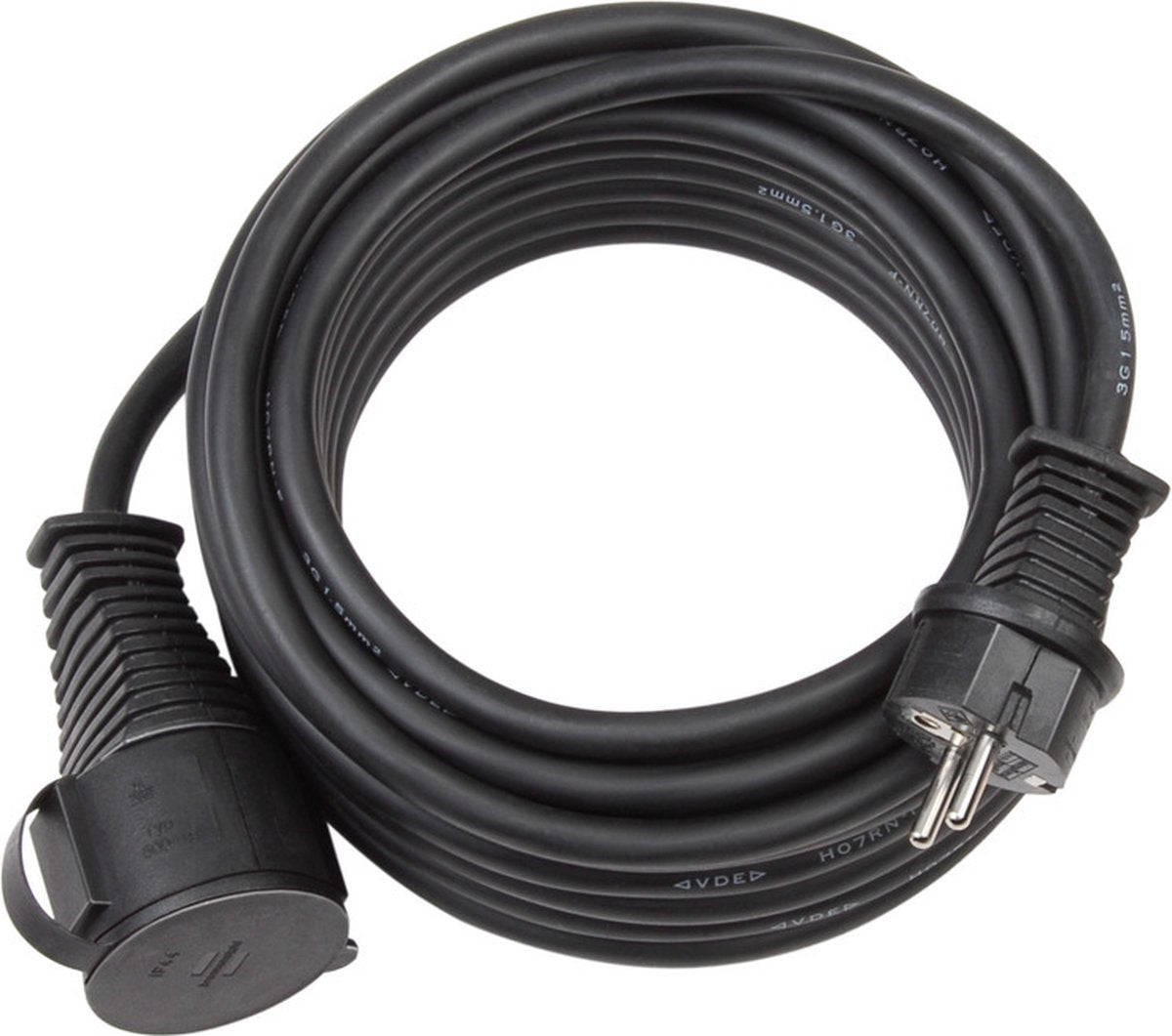 Brennerstuhl rallonge ip44 (câble 10 m, h07rn-f 3g2.5, pour utilisation en extérieur et utilisation sur chantiers) noir