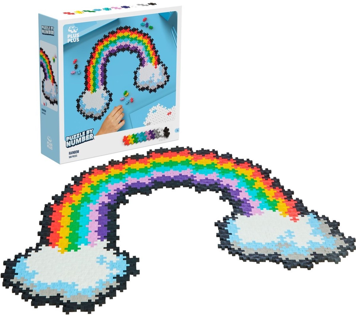 Plus plus puzzle par numéro arc-en-ciel plus-plus: 500 pièces (3913)
