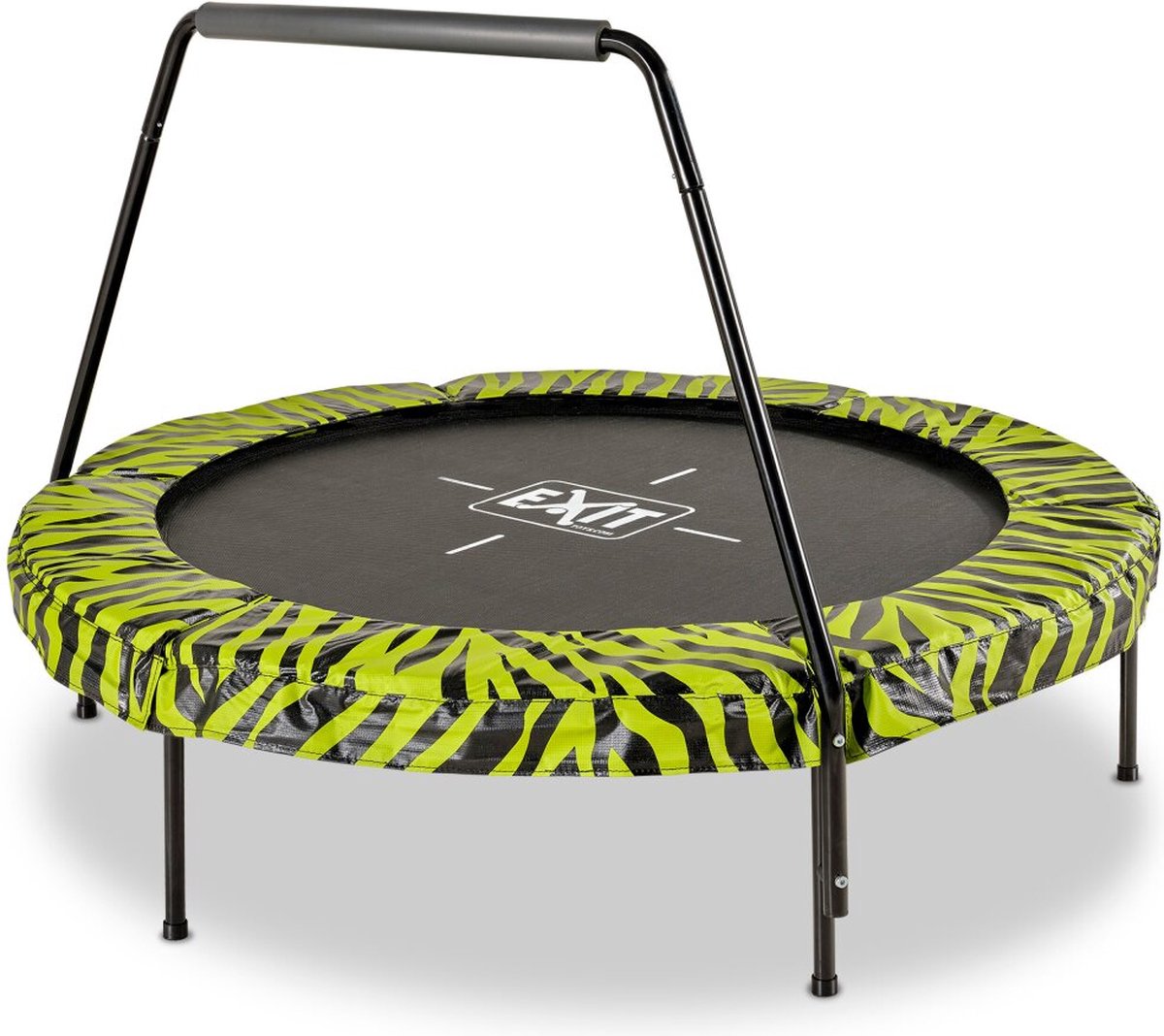 Exit toys exit trampoline tiggy ø140cm - avec support - rond - trampoline pour enfant - noir vert