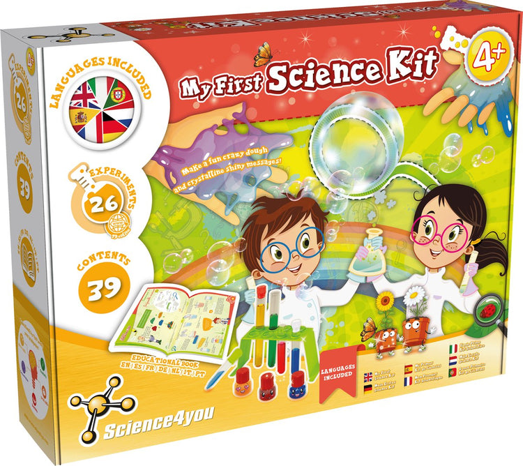 Science 4 you science4you mon premier kit scientifique - kit d'expérimentation - jeu scientifique - boîte d'expérimentation avec de nombreuses expériences de chimie - jouets de laboratoire - 4 ans et plus