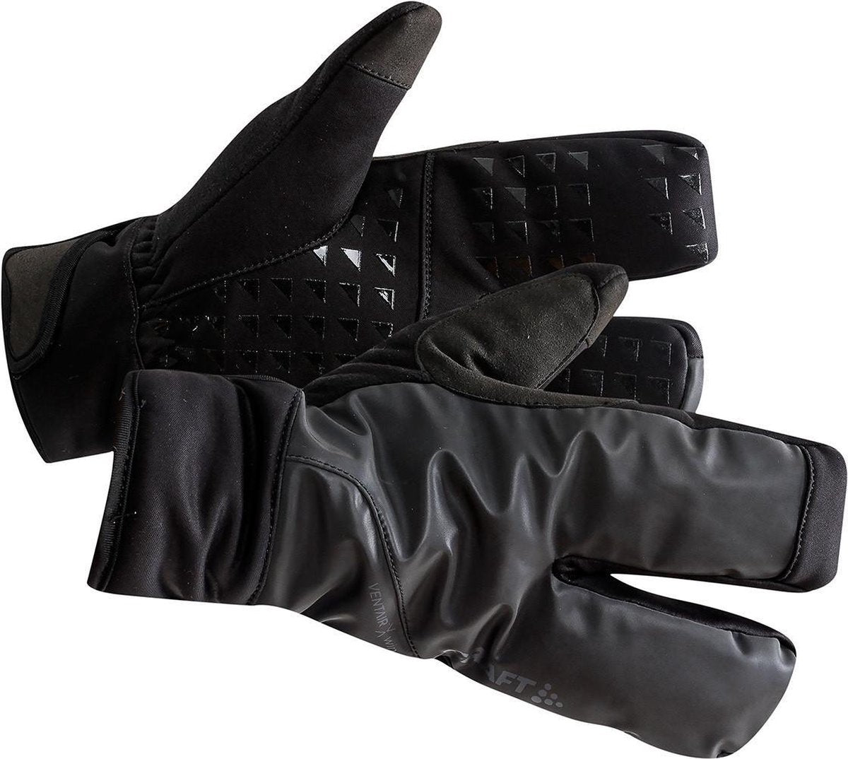 Craft gants de cyclisme hiver unisexe noir sibérien 2.0 gant à doigts fendus noir-XL