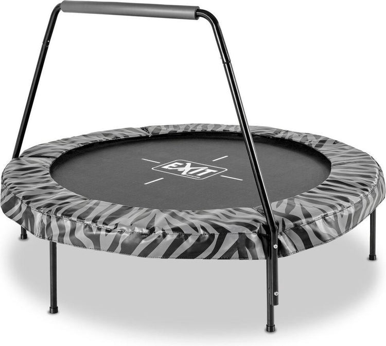 Exit toys exit trampoline tiggy ø140cm - avec support - rond - trampoline pour enfant - gris noir