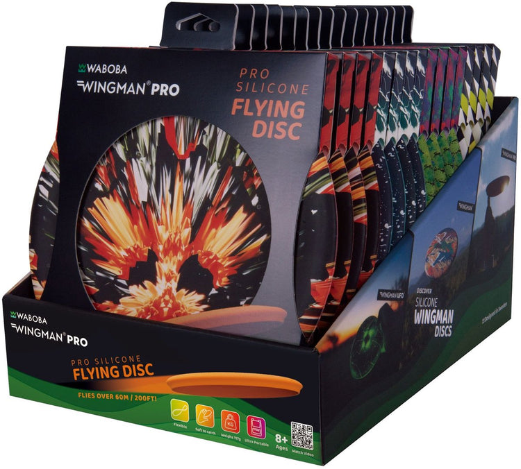 Waboba frisbee wingman pro - grand disque volant en silicone 8,2 pouces.