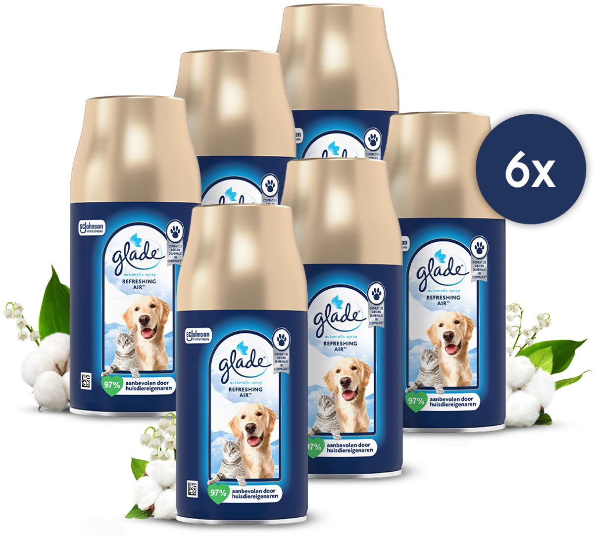 Recharges d'air rafraîchissantes à pulvérisation automatique Glade
