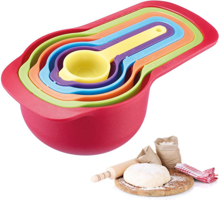 Westmark lot de 6 cuillères doseuses, contenu : 7,5 15 60 85 125 250 ml, plastique, sans BPA, matroschka, coloré, 30582270