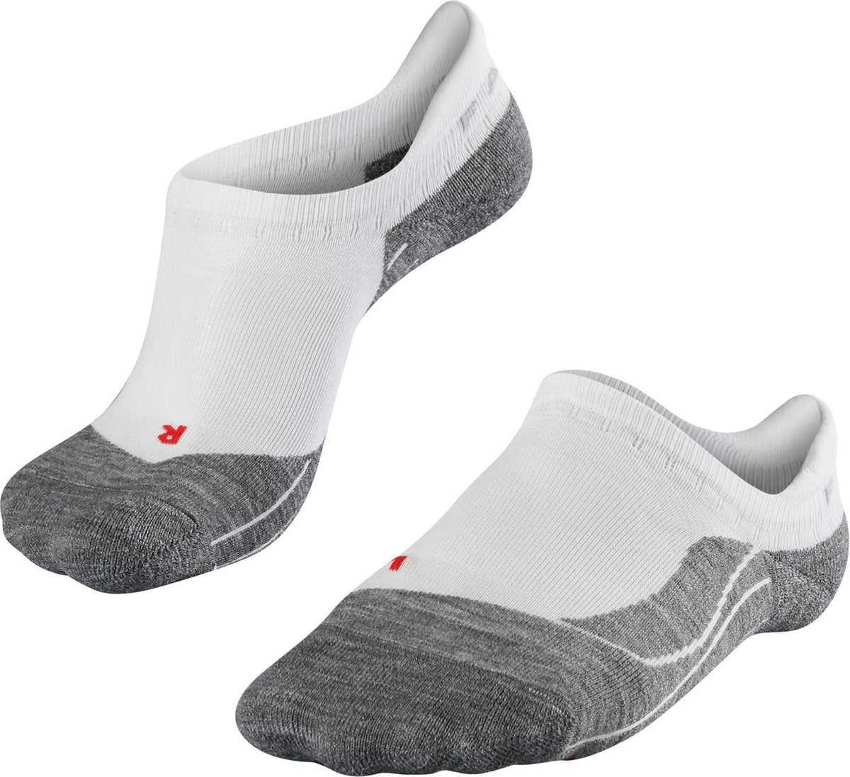 Falke ru4 chaussettes de course invisibles anti-ampoules en coton matériau fonctionnel femme blanc - taille 41-42