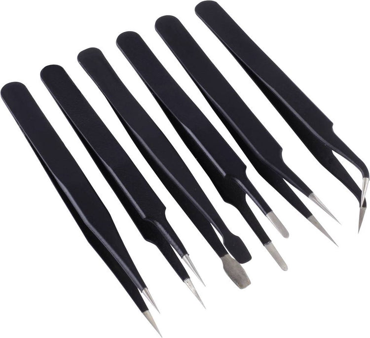Quadrios 23ec157 jeu de pinces pointues, arrondies, pointues, coudées, fines, pointues, plates, pointues, fines