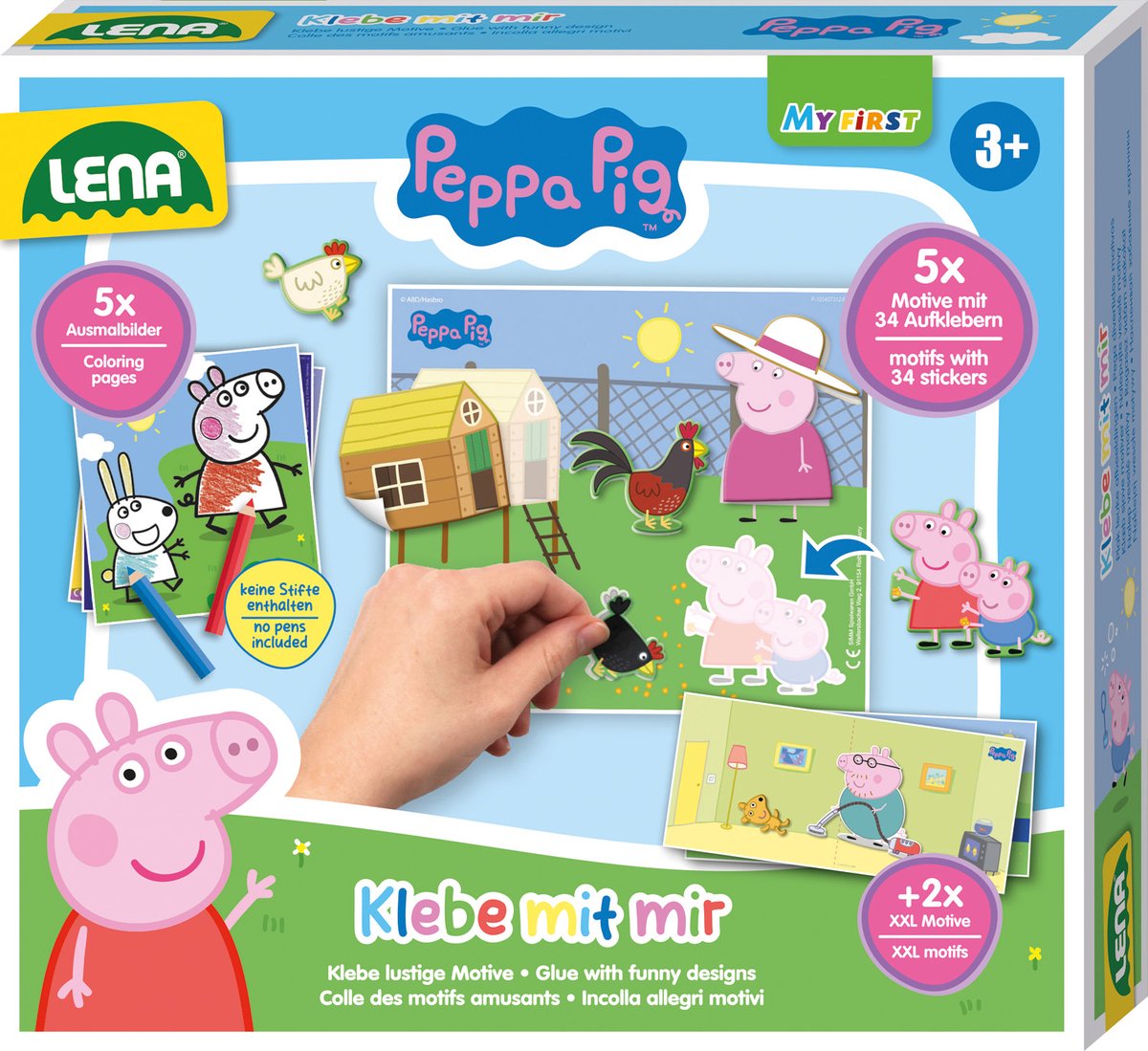Jeu d'artisanat éducatif Lena Peppa Pig - apprendre à coller et à coller.