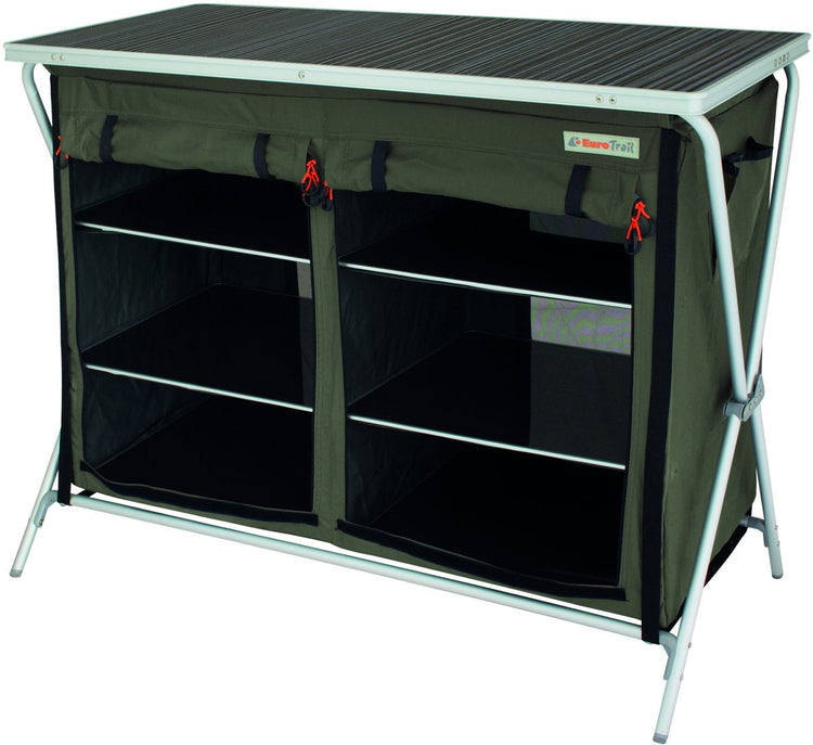 Eurotrail armoire de camping brocas 110 x 52 x 90 cm aluminium anthracite