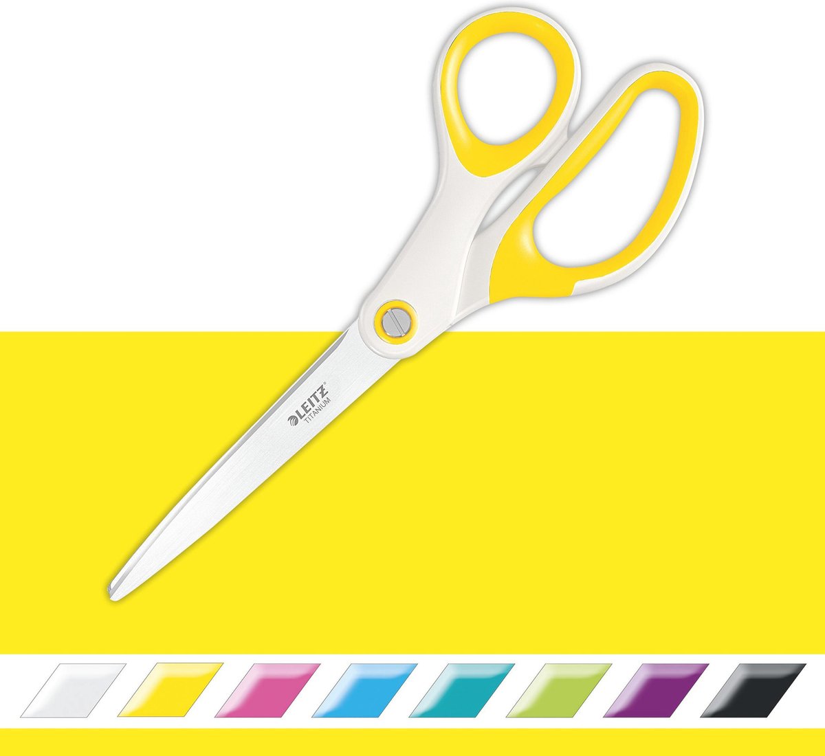 Ciseaux Leitz wow Titanium en acier inoxydable - jaune