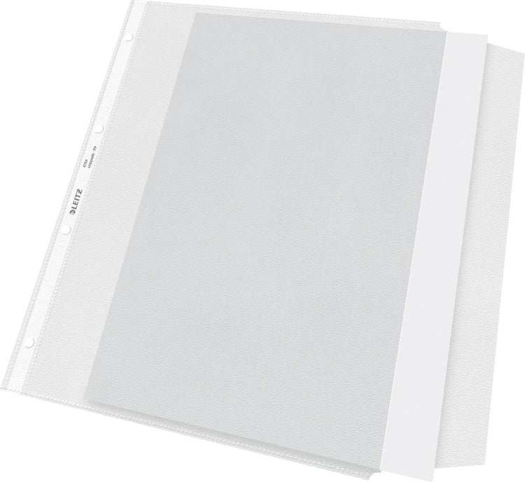 Sac de présentation Leitz premium avec rabat - a4 - 30 % de plastique recyclé pré-consommation - 13 mm - 50 pièces - transparent