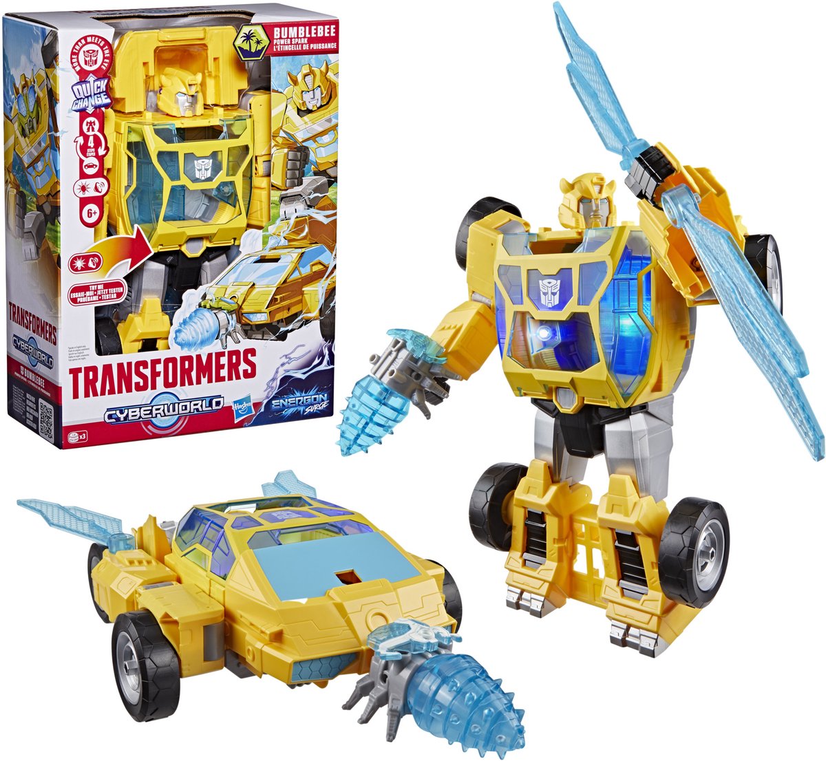 Transformers cyberworld energon surge bumblebee power spark - figurine 28cm