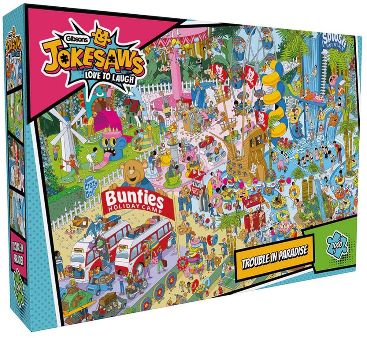 Gibsons - jokesaws : trouble in paradise (par andy tudor) - 1000 pièces 68×49cm (l×h) - puzzle pour adultes