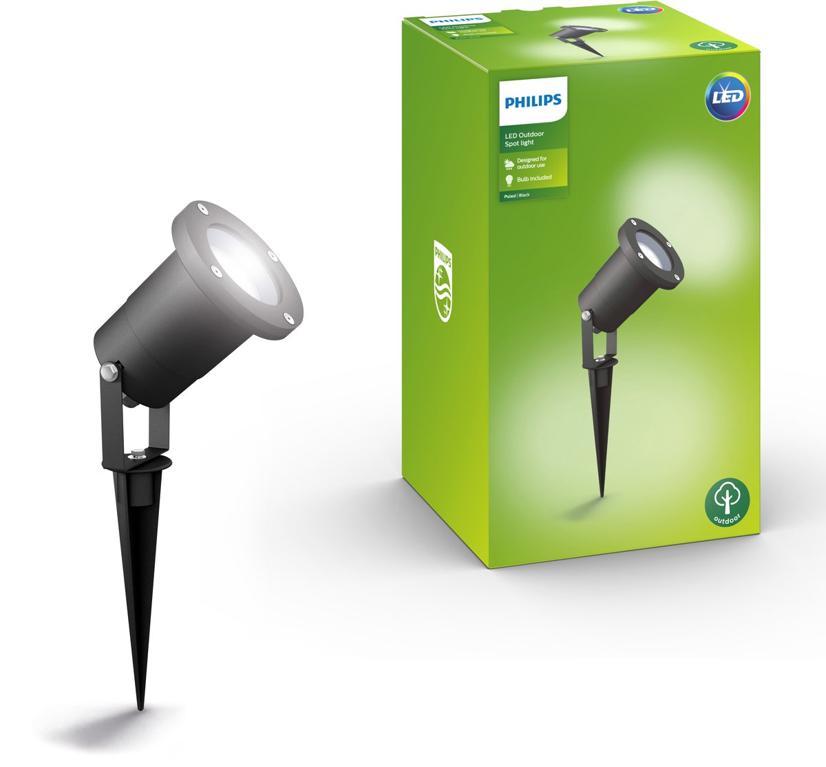 Philips LED Philips puled Spike Spike Spot pour l'extérieur - noir