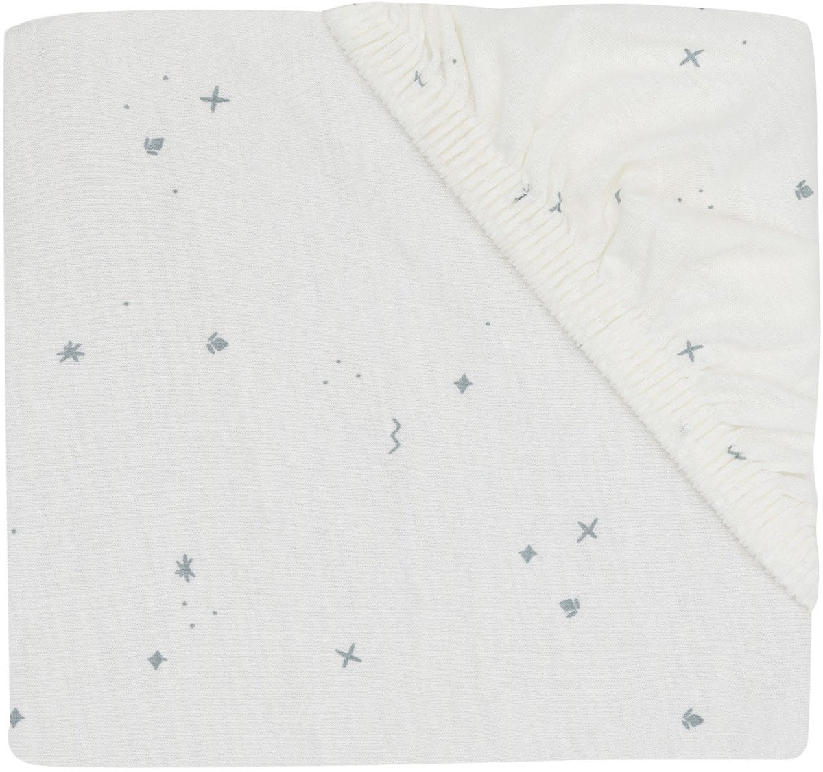 Drap-housse scintillant pour lit Jollein - 60 x 120 cm - jersey - vert d'eau