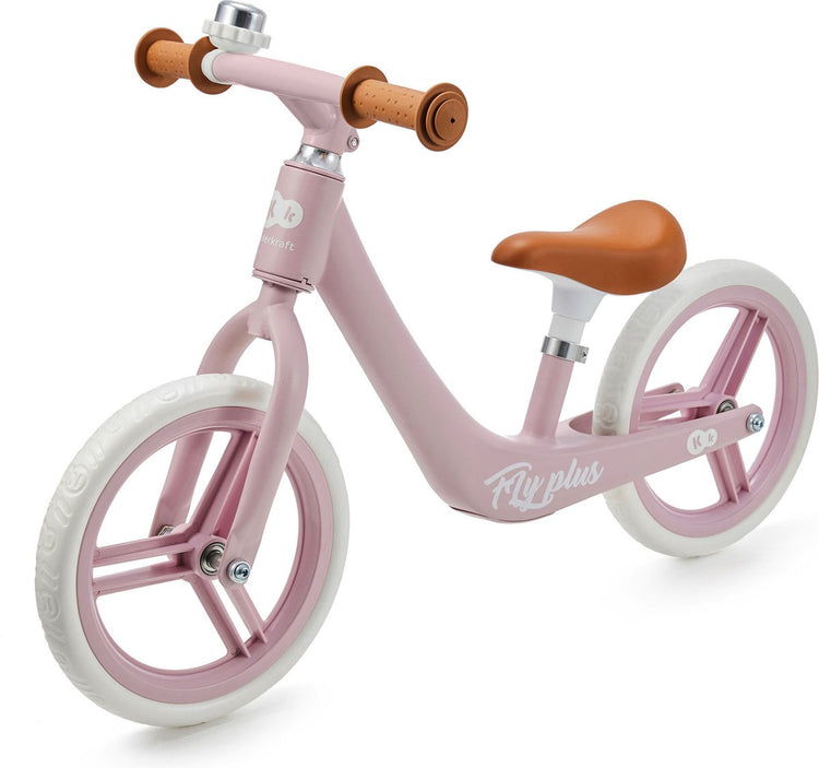 Draisienne Kinderkraft fly plus - pour enfants à partir de 2 ans - selle réglable, roues EVA anti-crevaison, angle de braquage limité et design ergonomique - rose poudré