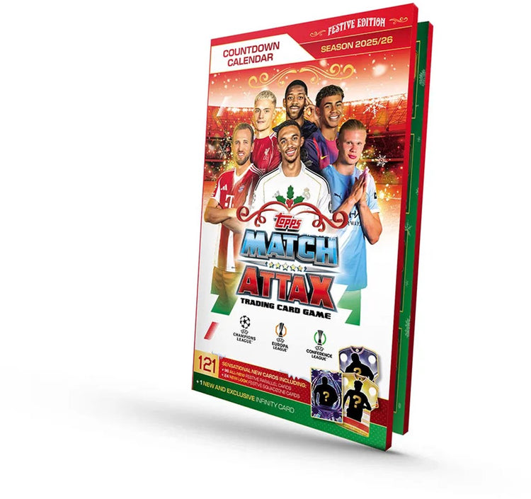 Topps Merlin uefa champions league match attax cartes à collectionner 2025 26 calendriers de l'avent