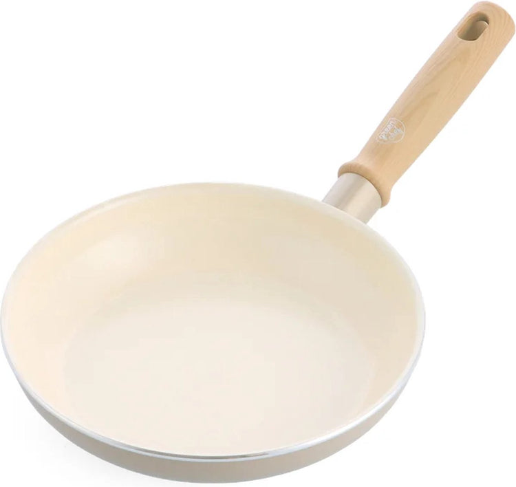 Poêle à induction en céramique Greenchef Nordics 20 cm - sans PFA - poêle à induction - passe au lave-vaisselle - passe au four jusqu'à 160°c - revêtement antiadhésif en céramique - sans couvercle - poignée de refroidissement - crème