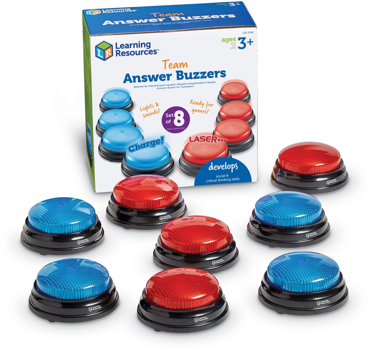 Les ressources pédagogiques répondent aux équipes buzzers ! (lot de 2x 4 pièces)