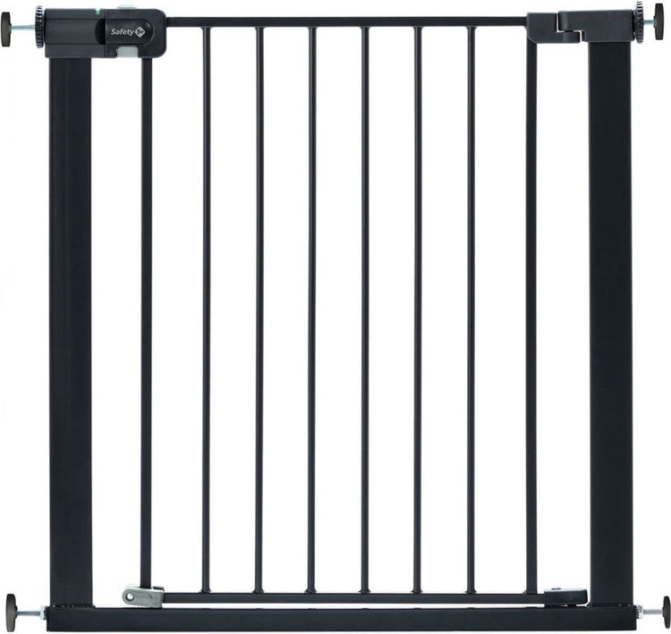 Barrière d'escalier Safety 1st à fermeture facile sans perçage - excl. rallonges - 73 à 80 cm - métal noir