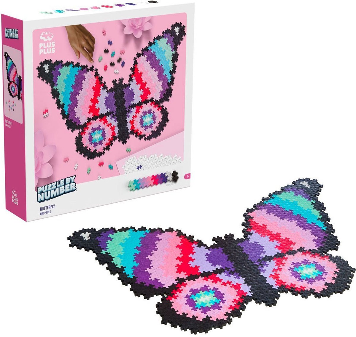 Puzzle Plus Plus par numéro papillon plus-plus: 800 pièces (3915)