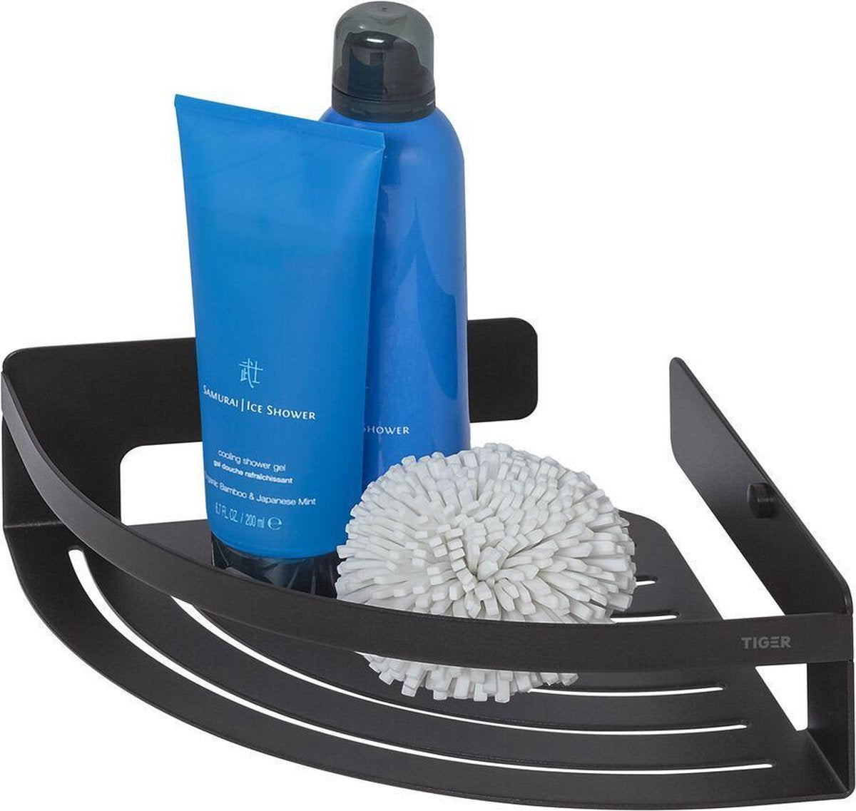 Tiger caddy - support de douche - coin panier de douche 22,4 cm - noir