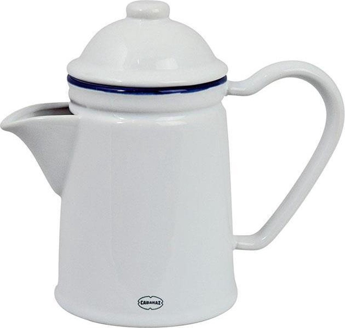 Cabanaz - pichet, céramique, théière, cafetière, 600 ml, blanc