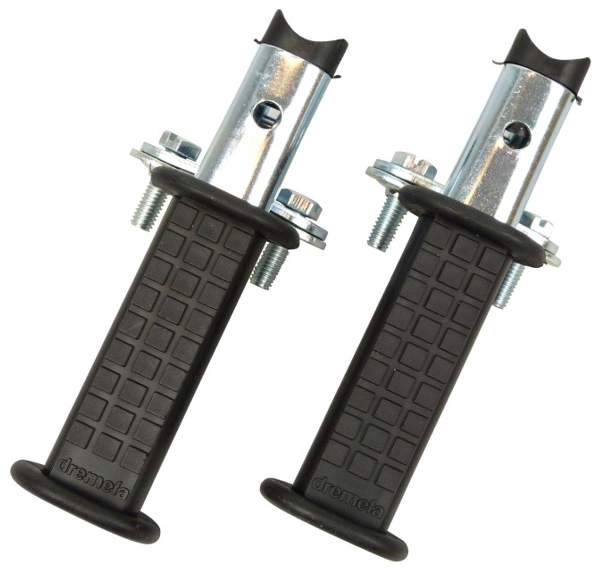 Repose-pieds vélo Dresco - universels - chrome noir