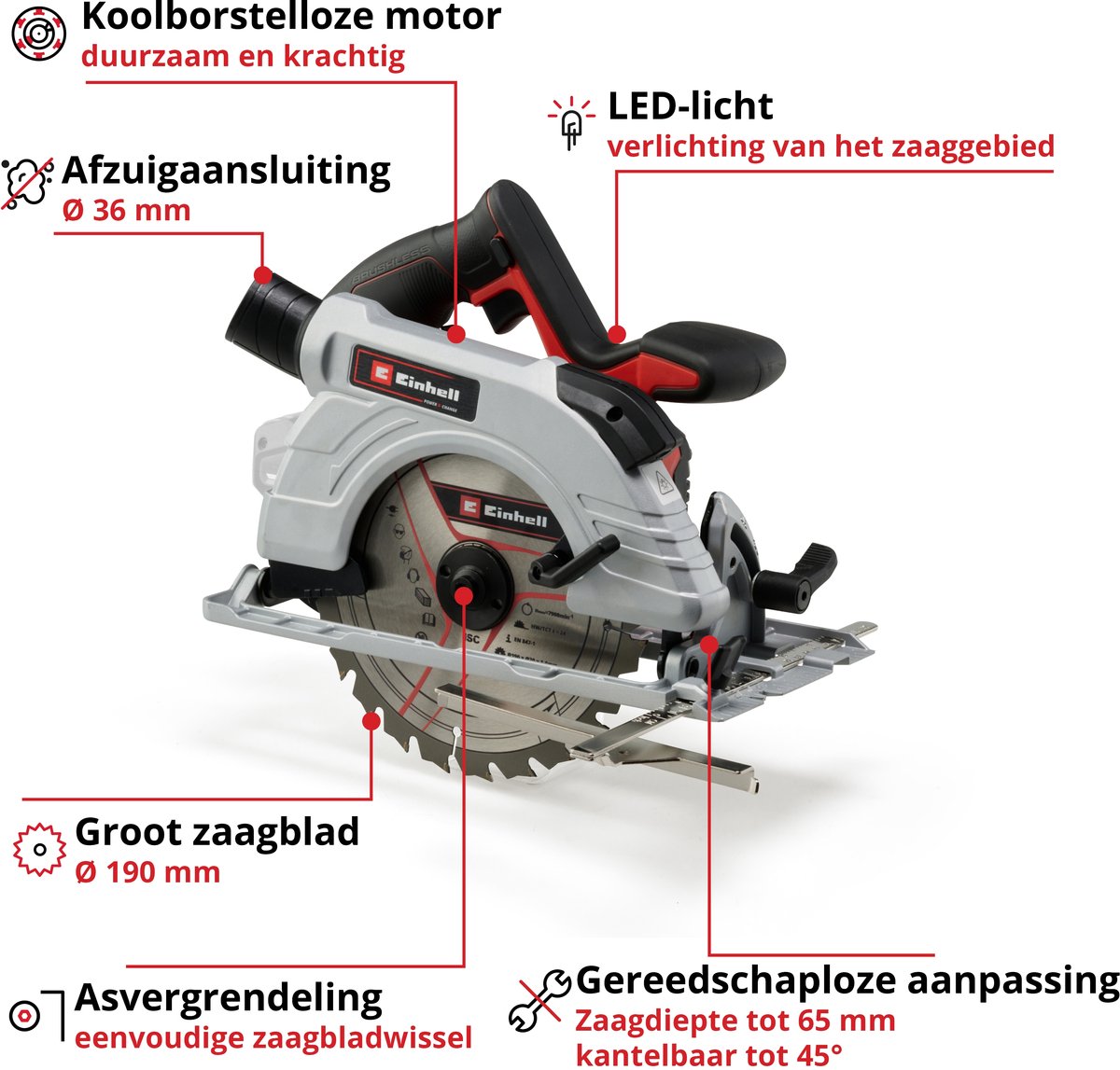 Batterie Einhell Handcirkelzag Te-CS 18 190 Li Bl Solo