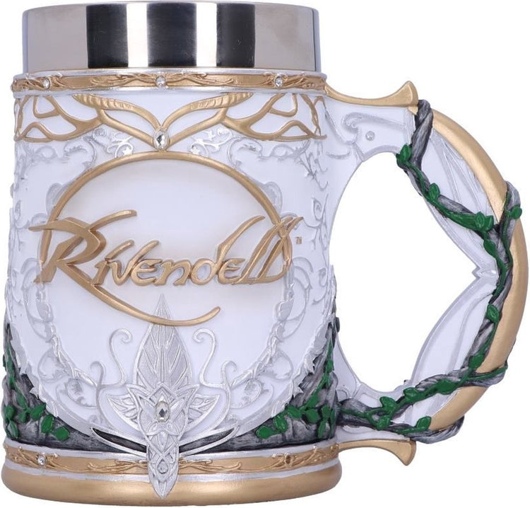 Nemesis now - le seigneur des anneaux - Rivendell - chope à bière - blanc - 15,5 cm