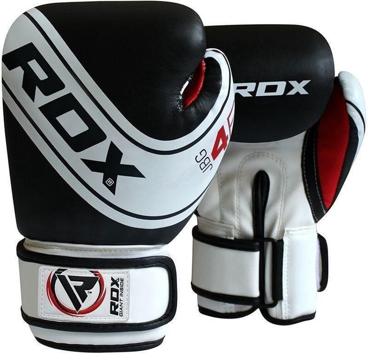 Gants de boxe Rdx enfants - - 4b robo - cuir artificiel - enfants - 4 oz - noir - blanc