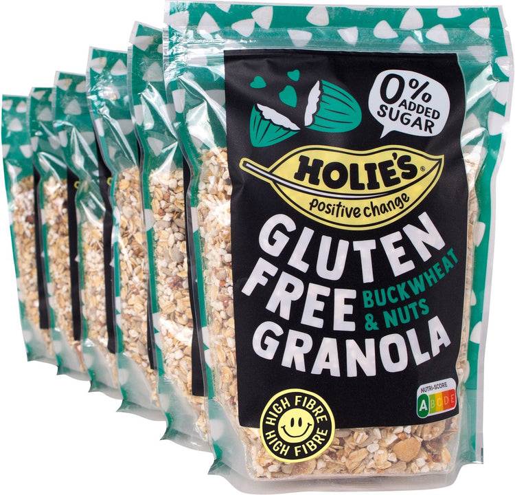 Holie's granola sarrasin sans gluten 330gr - céréales pour petit déjeuner - sans sucre - saine - végétalienne