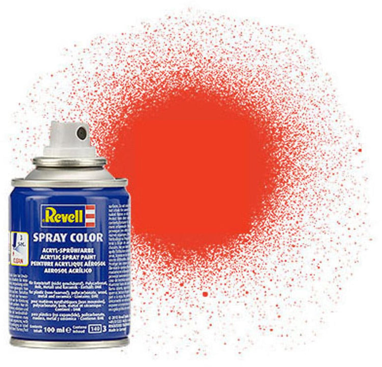 Revell hobby paint peinture acrylique - #25 orange lumineux - mat - spray acrylique - bombe de peinture - 100 ml