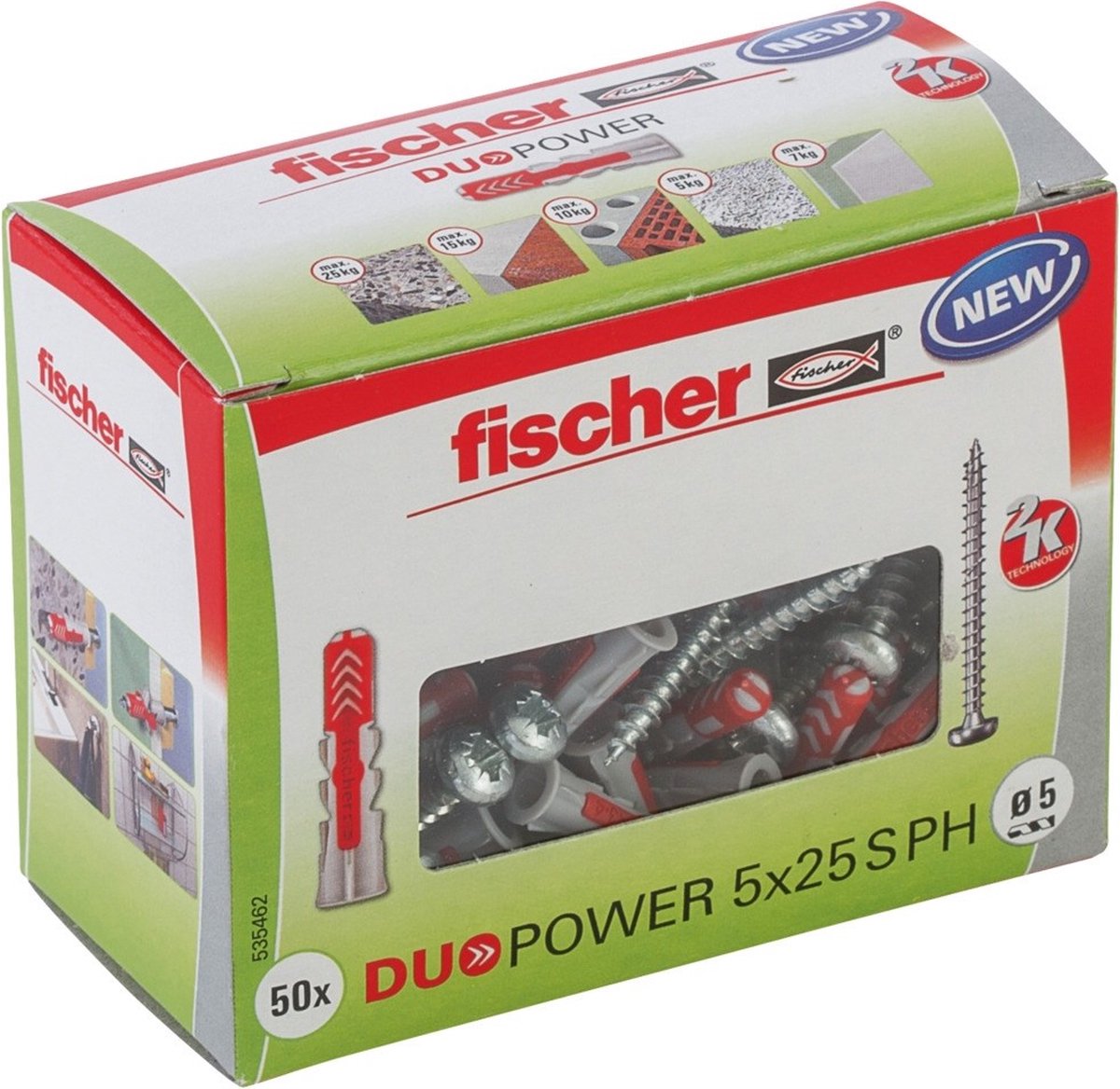 Fischer duopower 5x25 avec vis à tête cylindrique