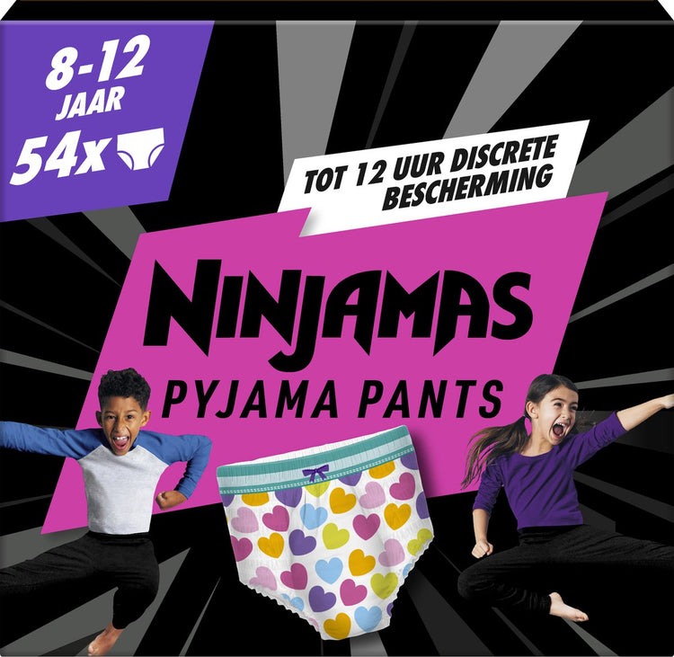 Pantalon de pyjama Ninjamas fille - 54 pantalons de pyjama - 8-12 ans - coffret mensuel