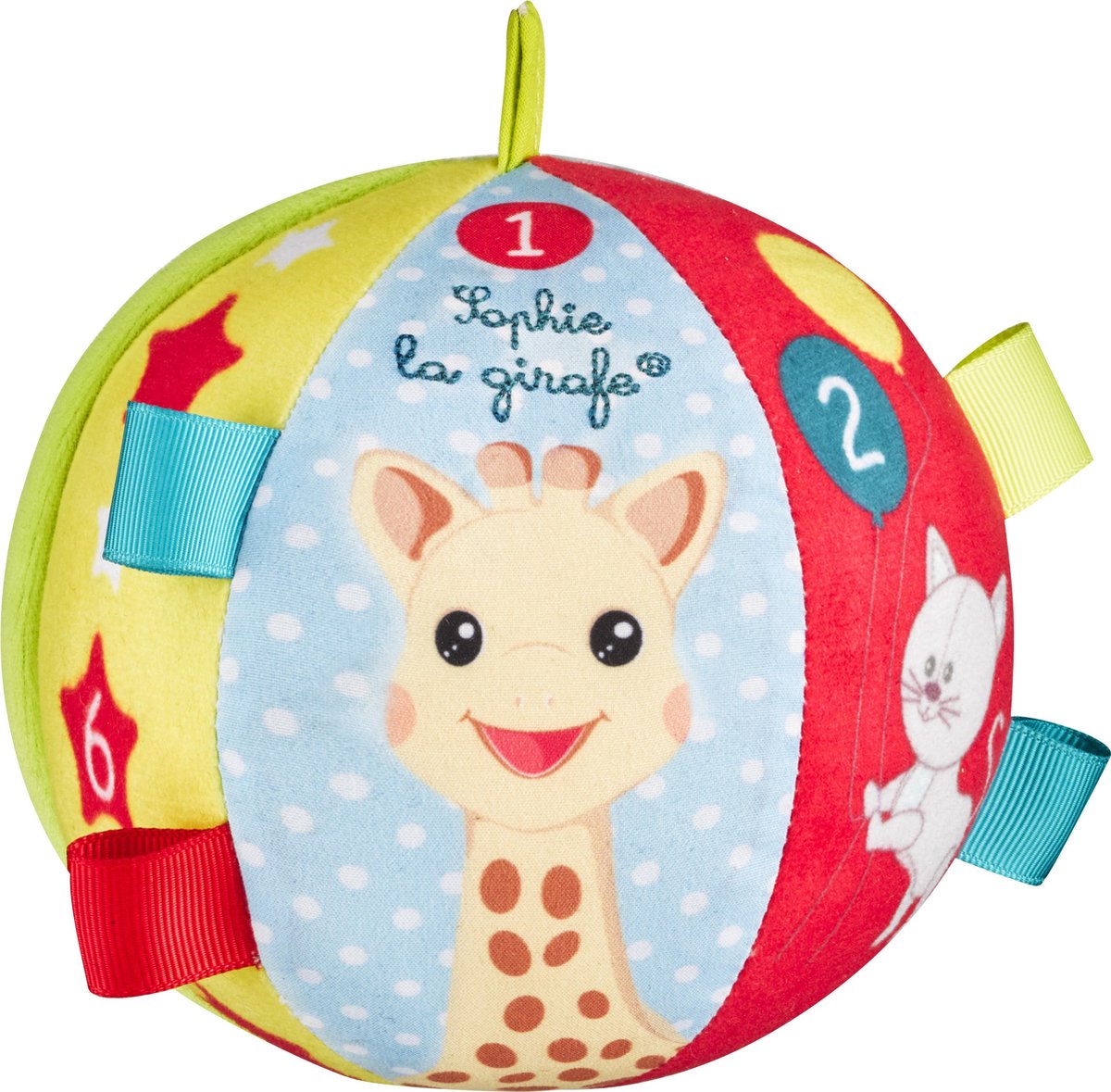 Sophie la girafe jouet balle avec hochet - jouets bébé - jouet balle - à partir de 3 mois - ø11 cm - multicolore