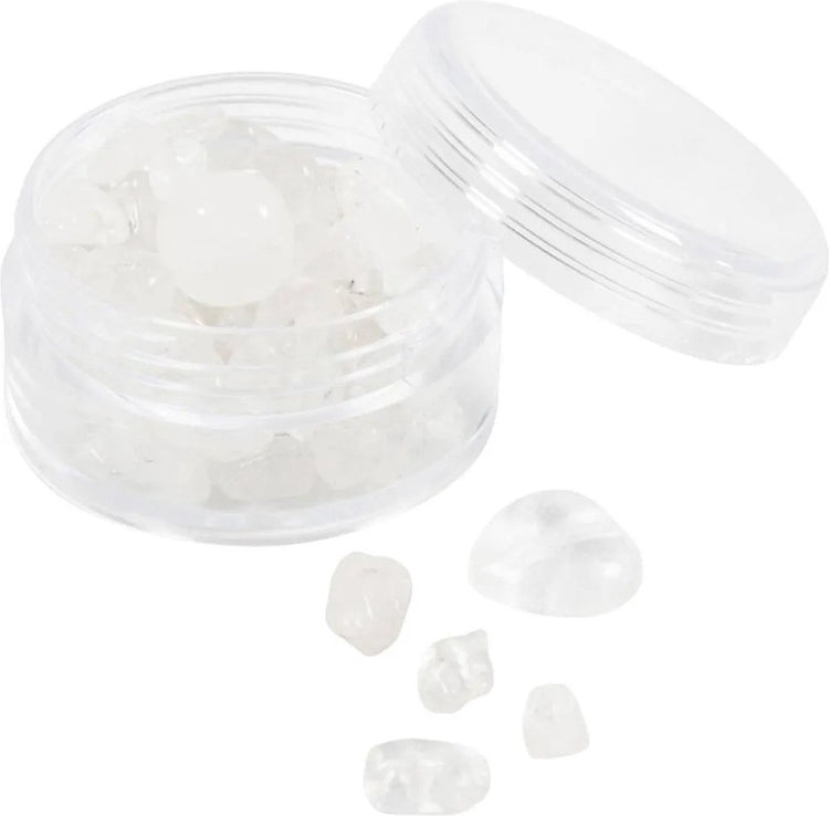 Perles de cristal Creativ Company, quartz clair, d 7-12 mm, diamètre du trou 1 mm, env. 63 pièces, couleurs transparentes, 63 pièces 1 boîte