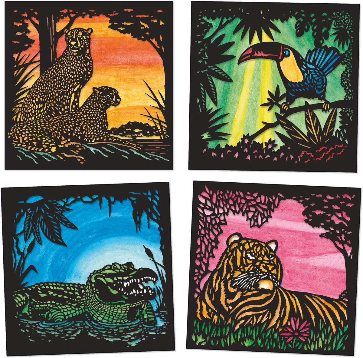 Djeco - atelier aquarelle animaux de la jungle