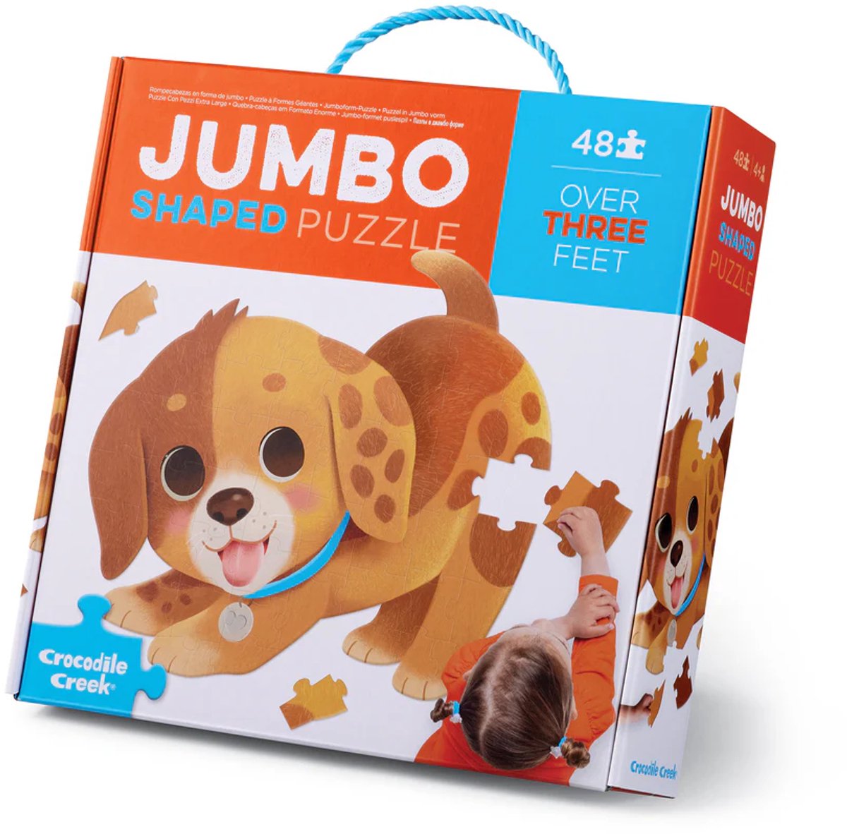 Puzzle Crocodile Creek jumbo 48 pièces chiots 4 ans + jouets.