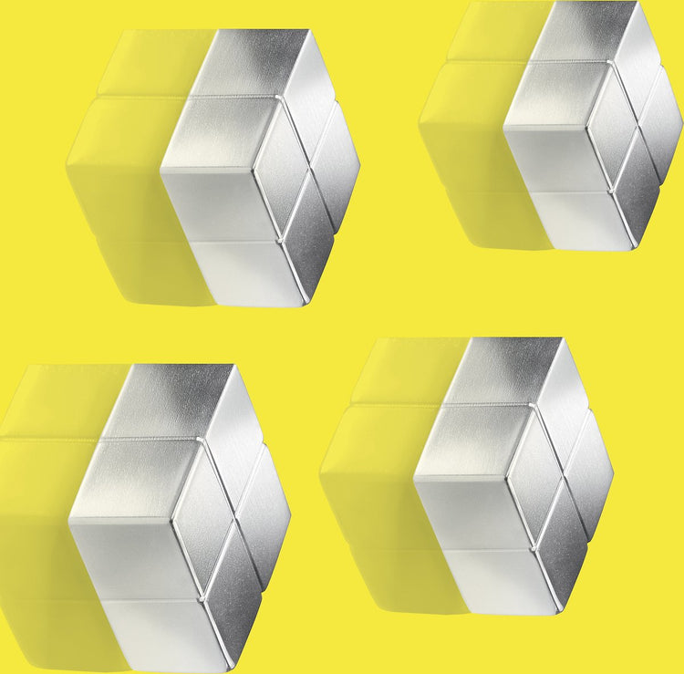 Aimants Sigel - 20x10x20mm - c10 extra fort - argent - 4 pièces - si-ba705