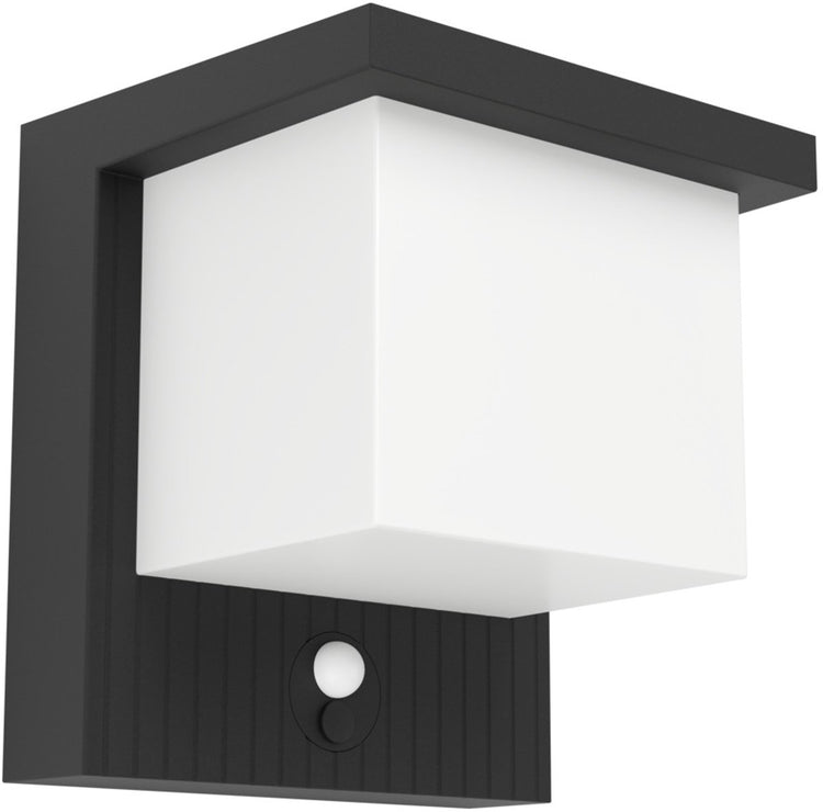 Applique d'extérieur solaire Eglo frigento - capteur - rechargeable - 15 cm - couleur lait noir